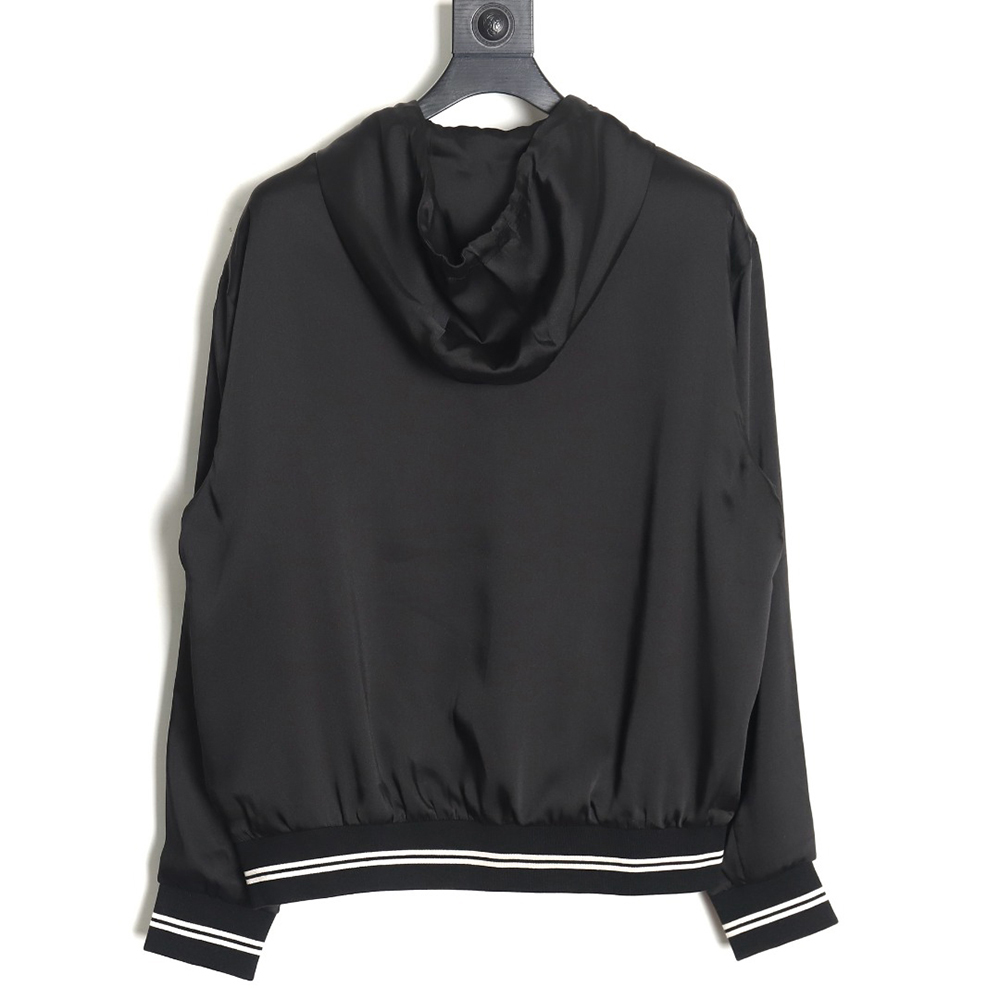 Pra*a 24ss mulberry silk ribbon hem hooded jacket