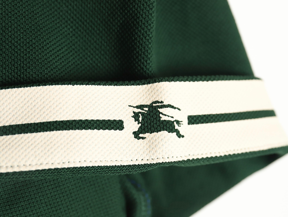 B**rry 24ss warhorse contrasting color line reverse cuffs printed short-sleeved pol0 shirt_tsk1