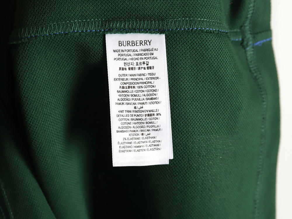 B**rry 24ss warhorse contrasting color line reverse cuffs printed short-sleeved pol0 shirt_tsk1