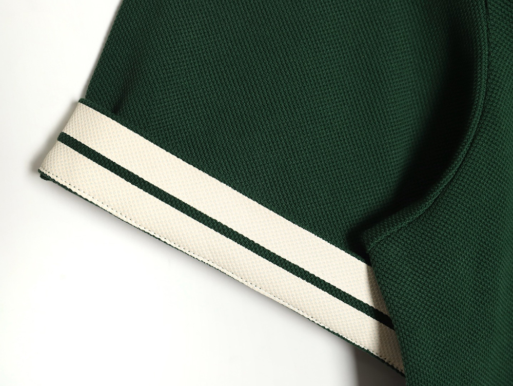 B**rry 24ss warhorse contrasting color line reverse cuffs printed short-sleeved pol0 shirt_tsk1