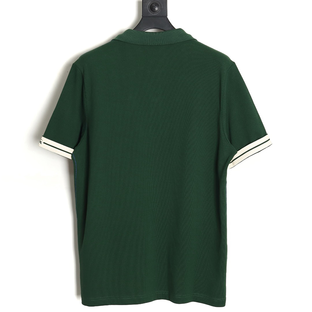 B**rry 24ss warhorse contrasting color line reverse cuffs printed short-sleeved pol0 shirt_tsk1