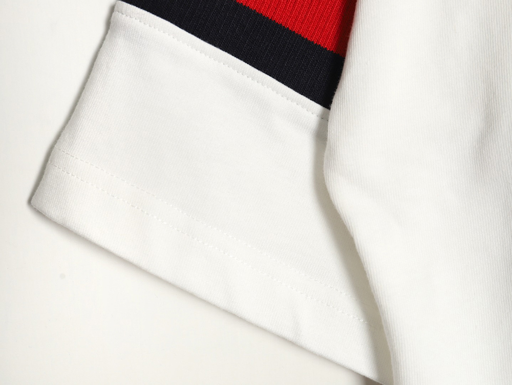 G*u*i 23ss short-sleeved polo shirt with webbing sleeves