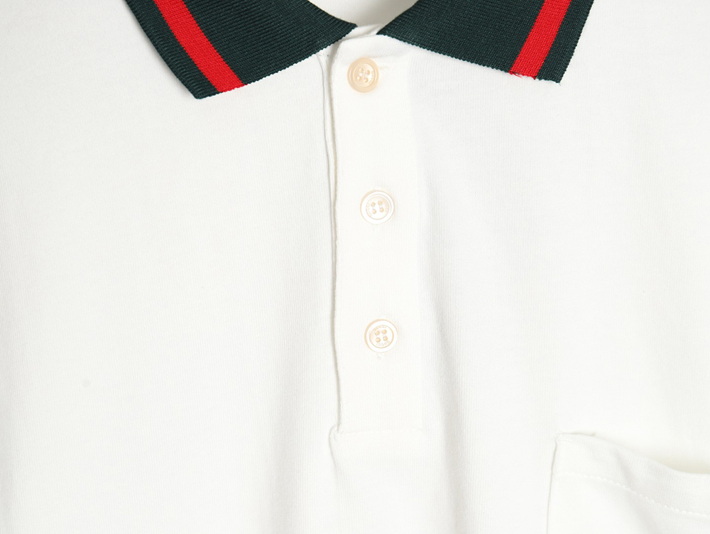 G*u*i 23ss short-sleeved polo shirt with webbing sleeves