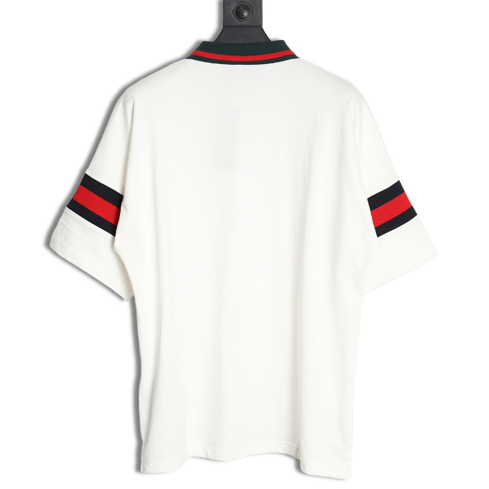 G*u*i 23ss short-sleeved polo shirt with webbing sleeves