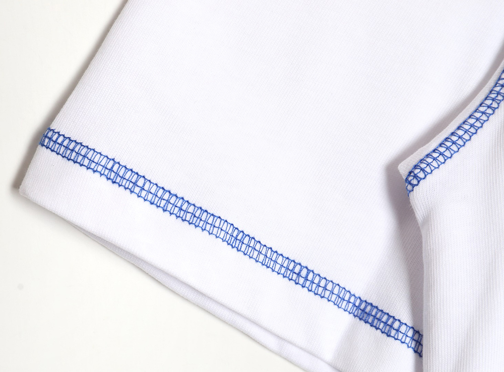 L0ew* 24ss stitching rendering letter logo short sleeve