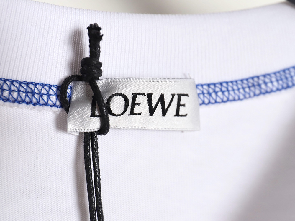 L0ew* 24ss stitching rendering letter logo short sleeve