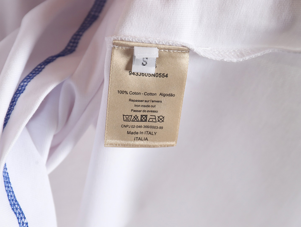 L0ew* 24ss stitching rendering letter logo short sleeve