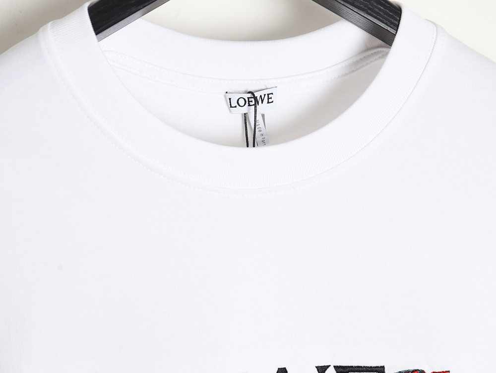 L0ew* 24ss dragon year limited edition logo embroidered short sleeve t-shirt