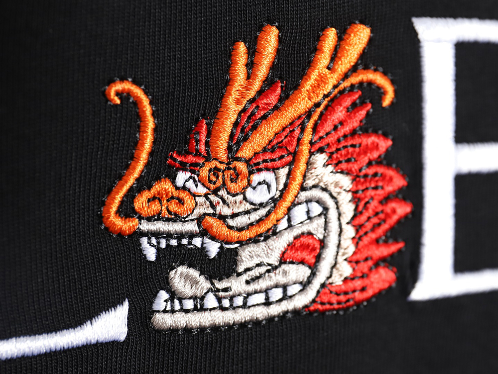 L0ew* 24ss dragon year limited edition logo embroidered short sleeve t-shirt_tsk1