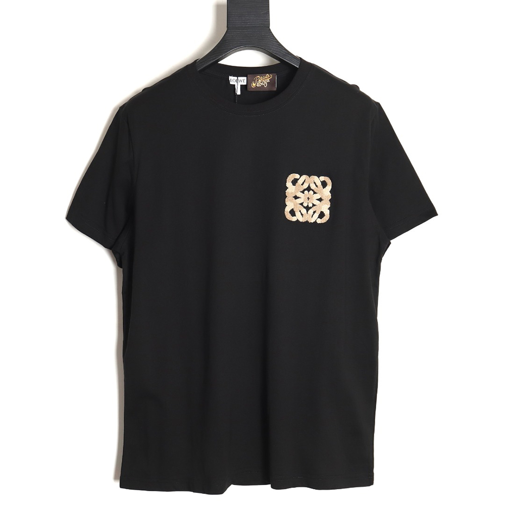 L0ew* 24ss wool embroidered short-sleeved t-shirt_tsk1
