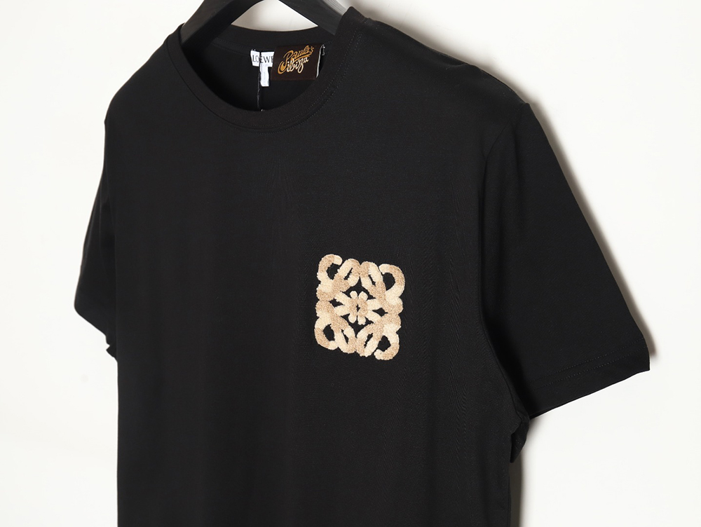 L0ew* 24ss wool embroidered short-sleeved t-shirt_tsk1