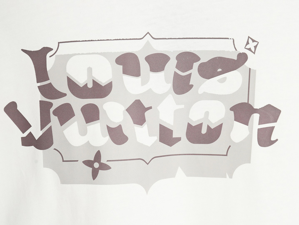 l0*is V*t0n lv24ss block letter short-sleeved t-shirt