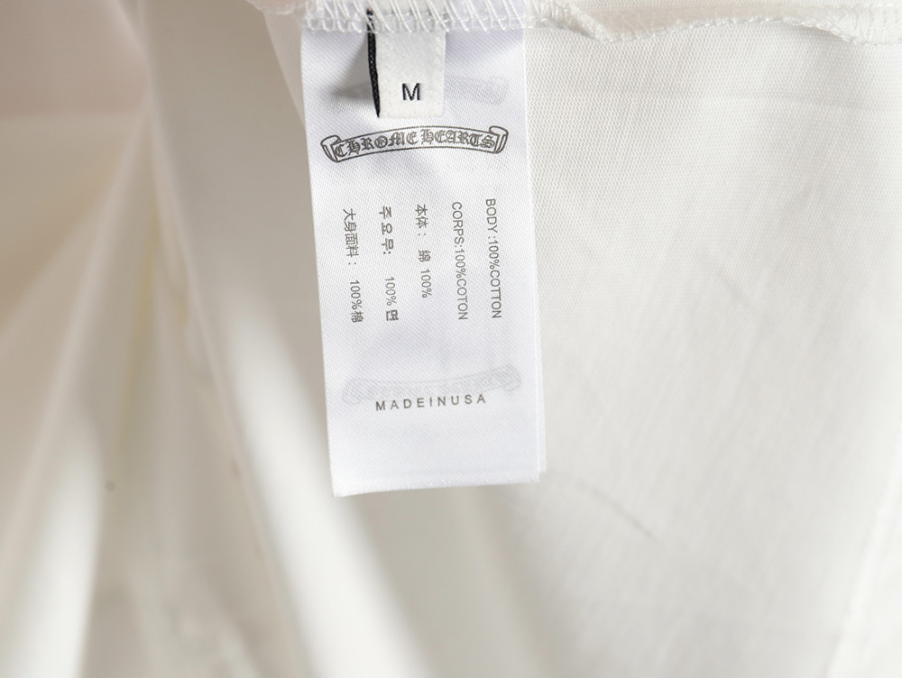 Ch**me He**ts front and back red and blue horseshoe foam print short-sleeved t-shirt