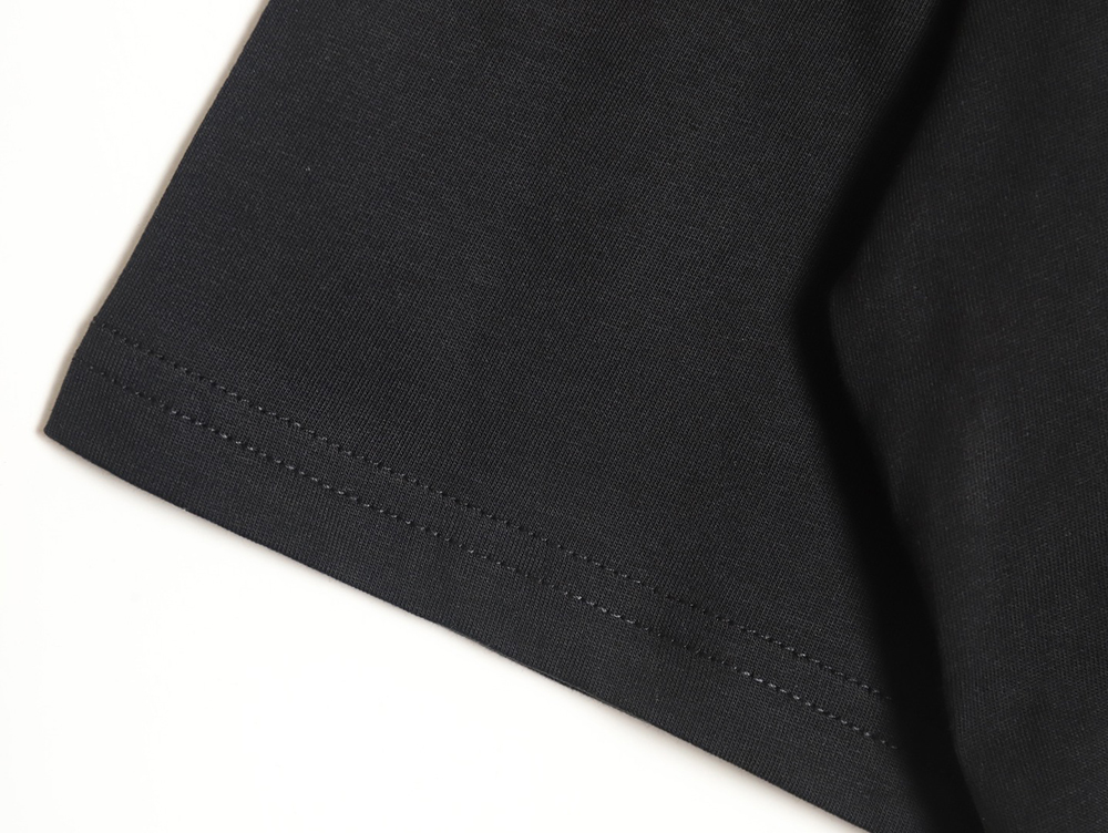 L0ew* 22ss fluorescent pink four grass embroidered short-sleeved t-shirt