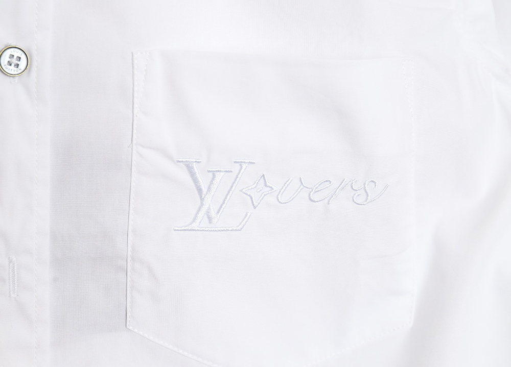 l0*is V*t0n new overs embroidered long-sleeved shirt