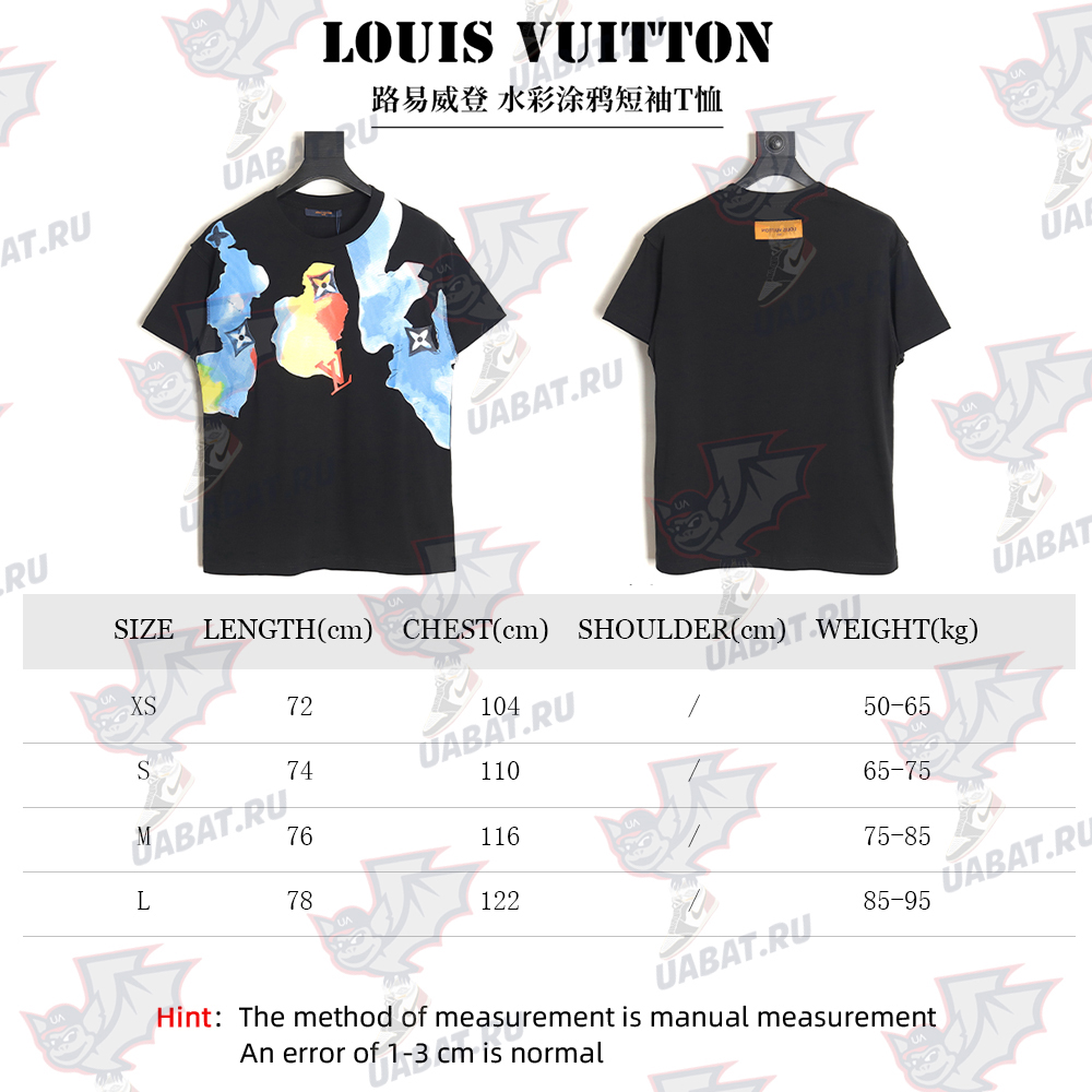 l0*is V*t0n watercolor graffiti short sleeve t-shirt_tsk1