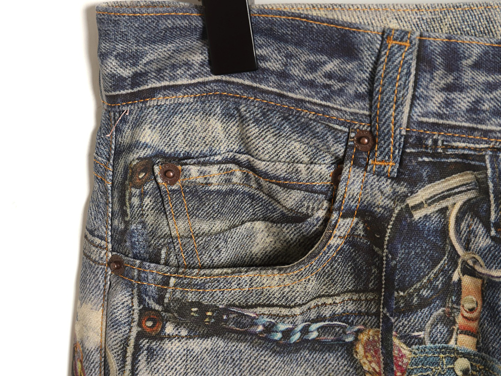 ACNE STUDIOS 24SS 3D printed jeans