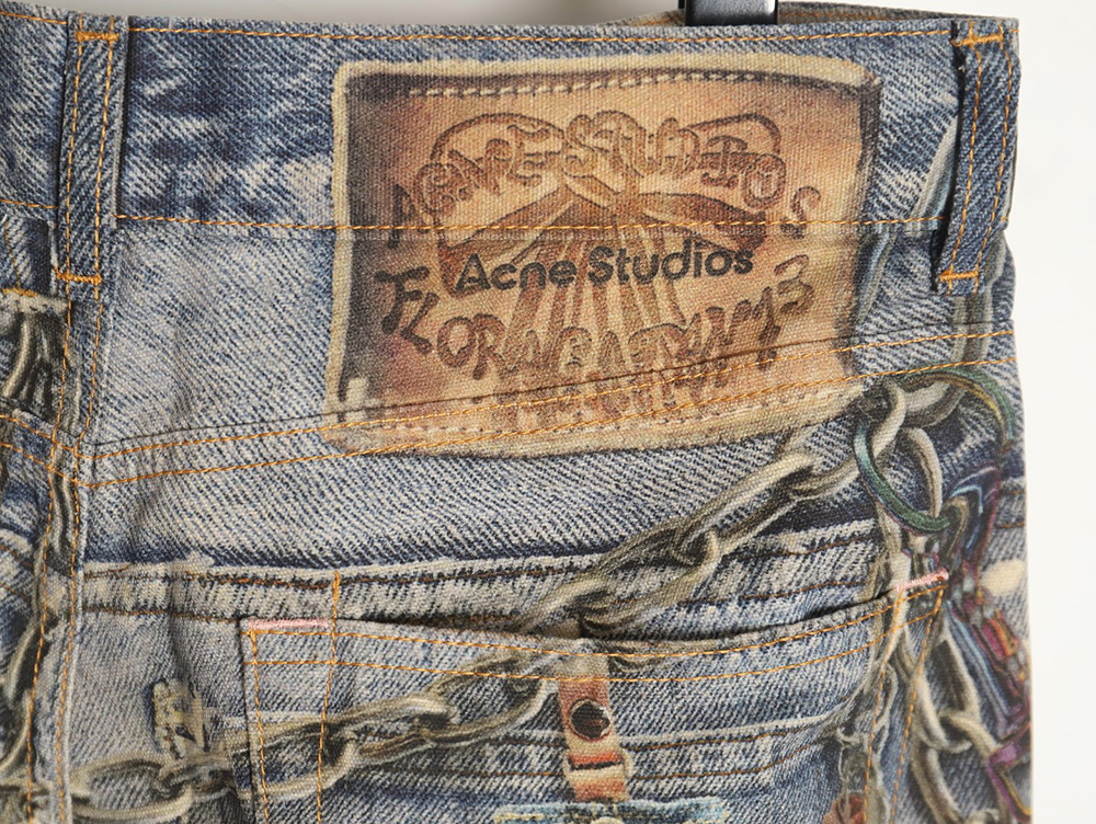 ACNE STUDIOS 24SS 3D printed jeans