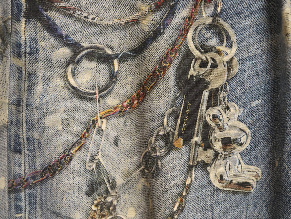 ACNE STUDIOS 24SS 3D printed jeans