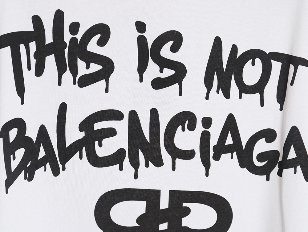Ba*len*cia*ga chest graffiti logo short sleeve t-shirt tsk1