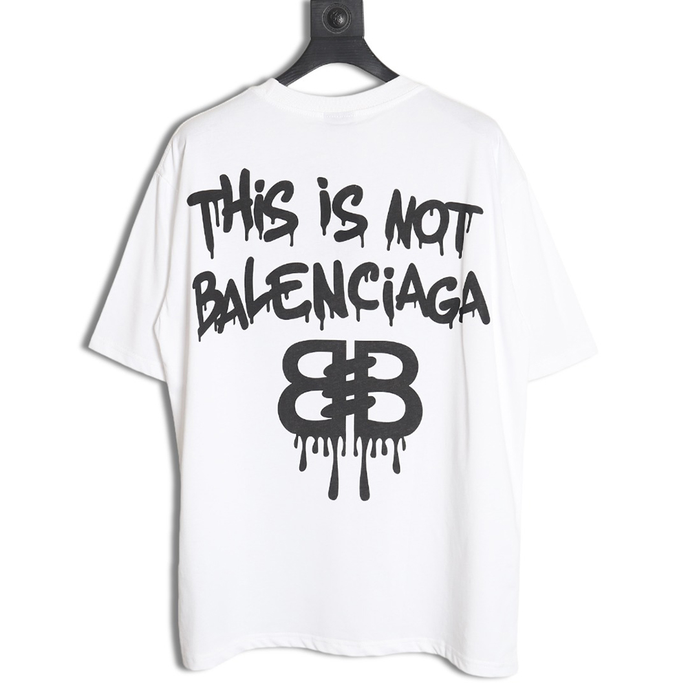 Ba*len*cia*ga chest graffiti logo short sleeve t-shirt tsk1