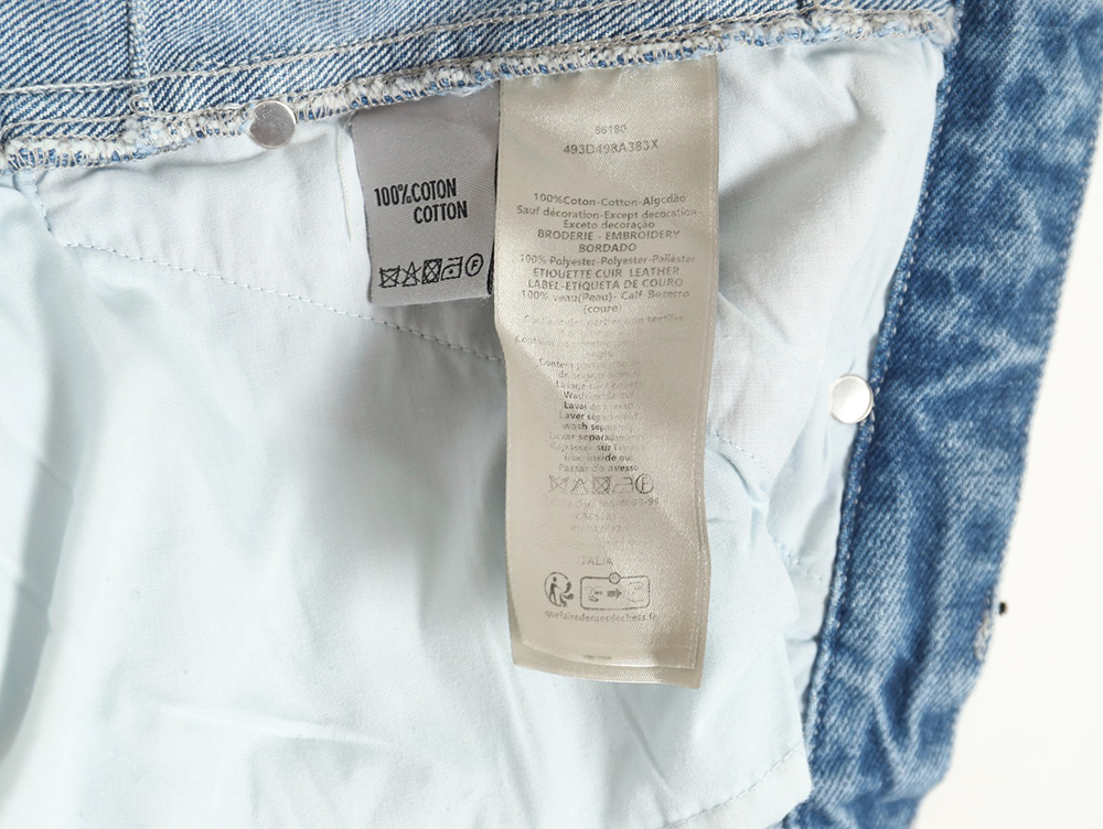 D*or cannage line denim workwear denim shorts