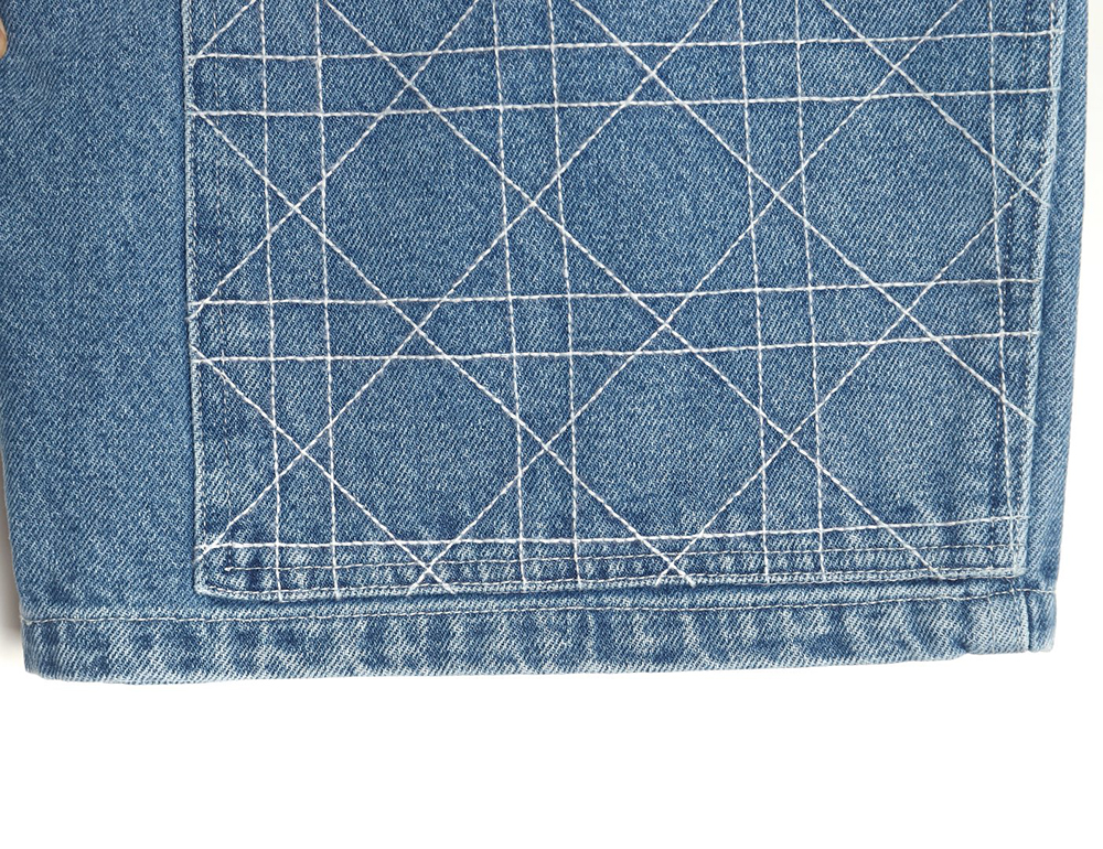 D*or cannage line denim workwear denim shorts