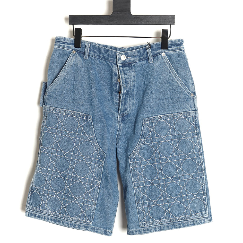 D*or cannage line denim workwear denim shorts