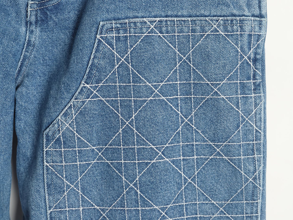 D*or cannage line denim workwear denim shorts