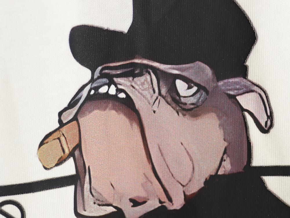 Pra*a cartoon police dog short sleeve t-shirt tsk1