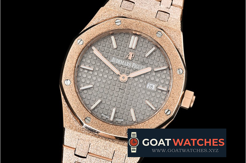 audemars P*g*et - ap royal oak 33mm frosted rg/rg grey jhf v2 swiss qtz