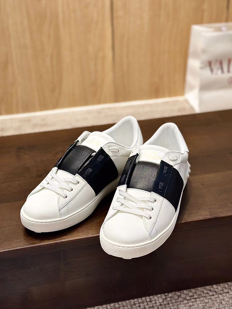 Valentino Calfskin Open Sneaker Black