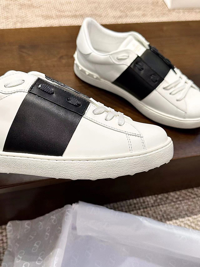 Valentino Calfskin Open Sneaker Black