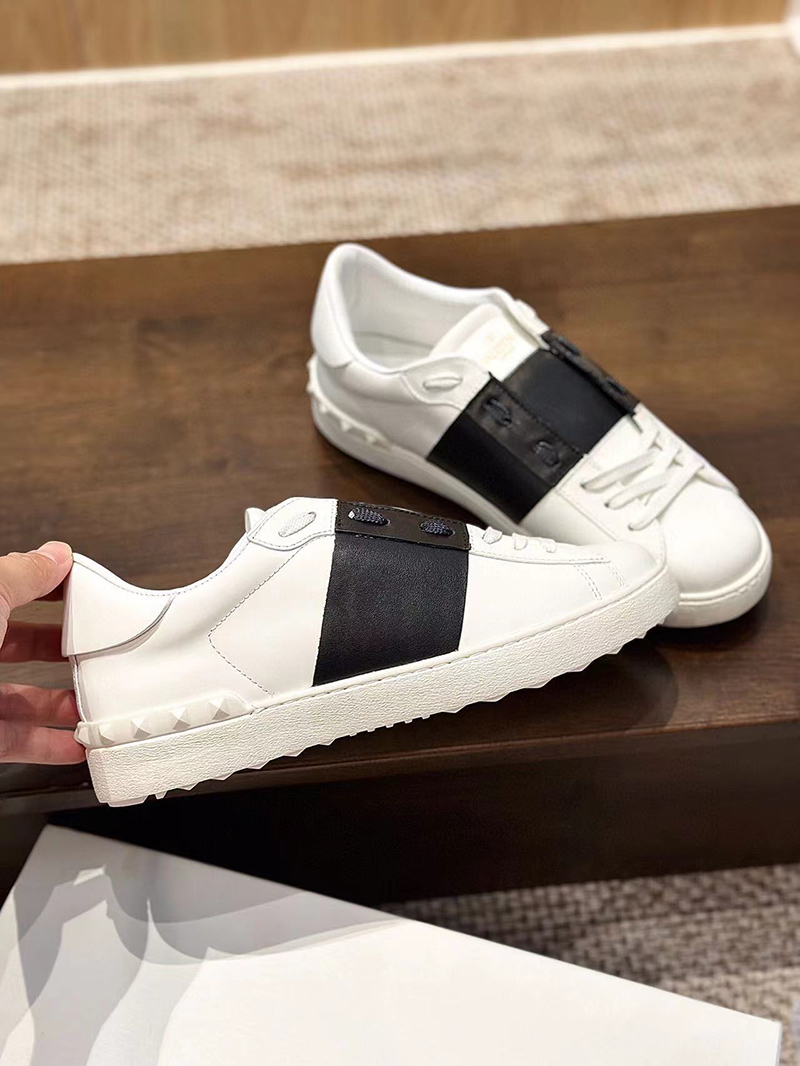 Valentino Calfskin Open Sneaker Black