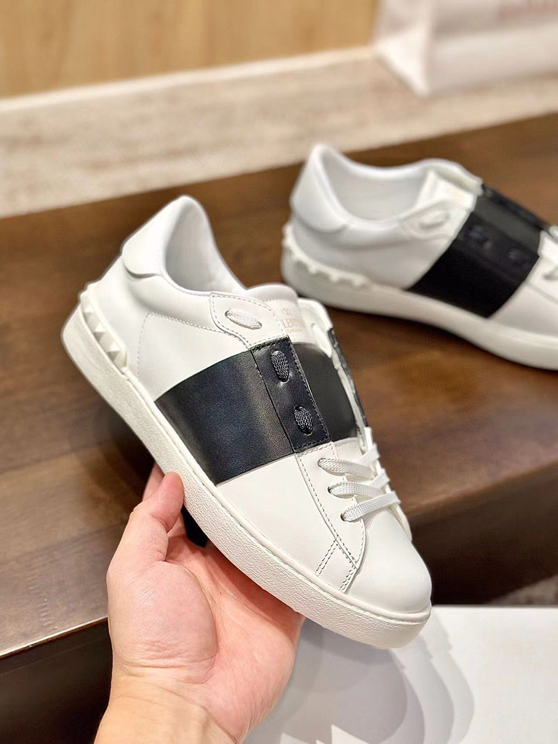 Valentino Calfskin Open Sneaker Black