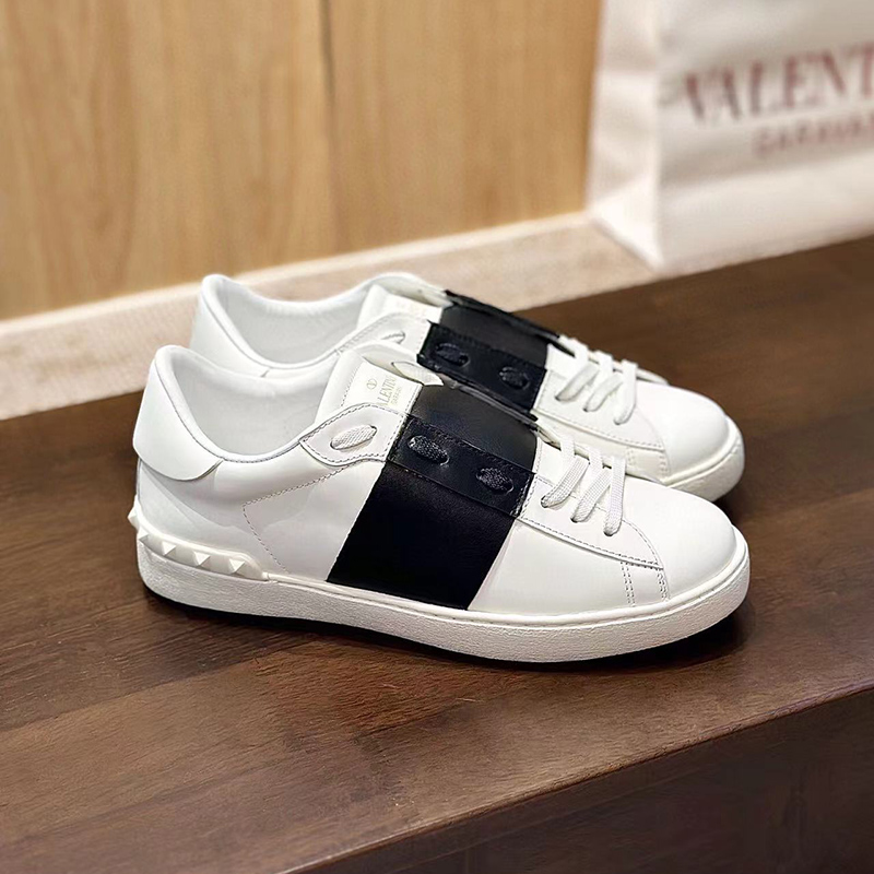 Valentino Calfskin Open Sneaker Black