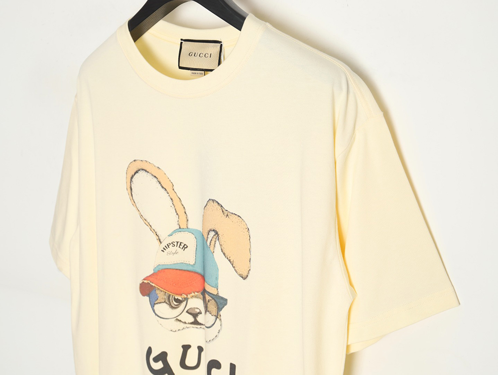 G*u*i 24ss rabbit pattern print crew neck short sleeves tsk1