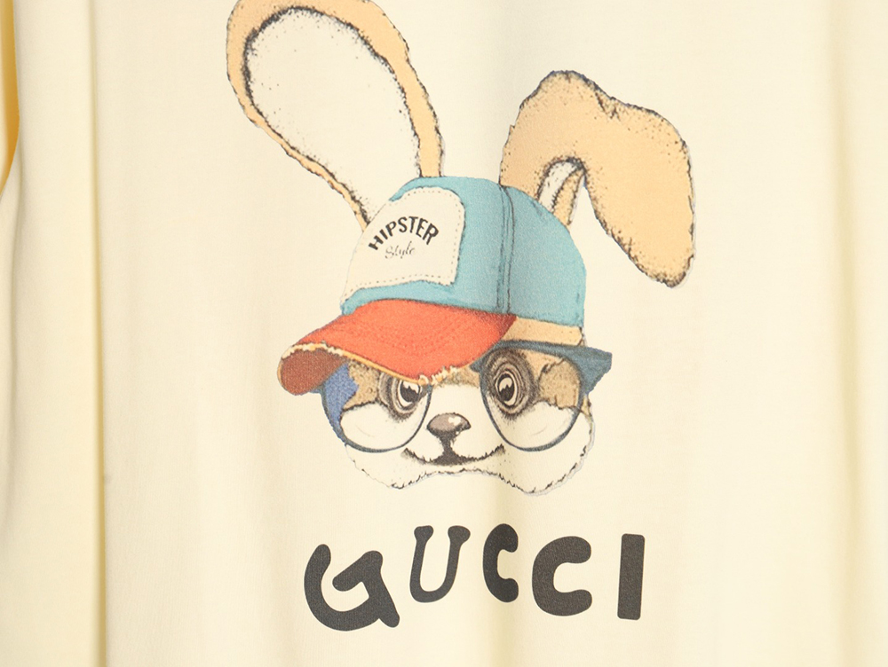 G*u*i 24ss rabbit pattern print crew neck short sleeves tsk1