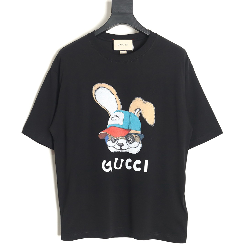G*u*i 24ss rabbit pattern print crew neck short sleeves tsk2