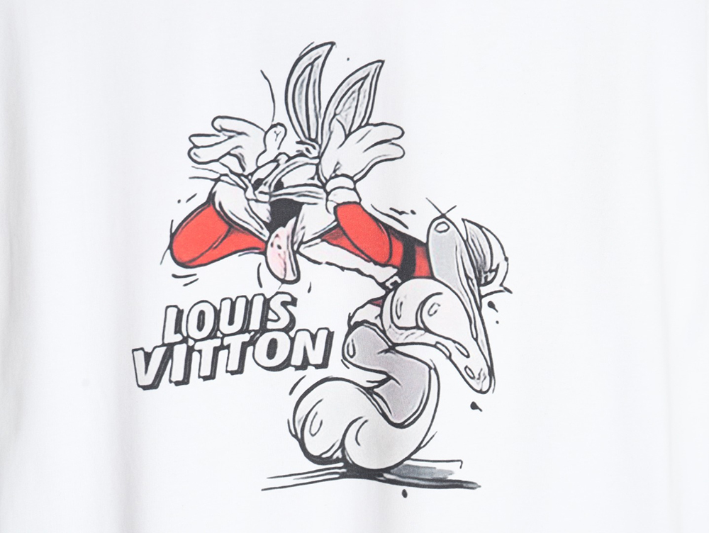 l0*is V*t0n disney co-branded red bugs bunny psychedelic short sleeve tsk1