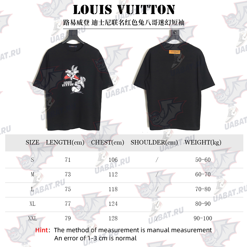 l0*is V*t0n disney co-branded red bugs bunny psychedelic short sleeve tsk2