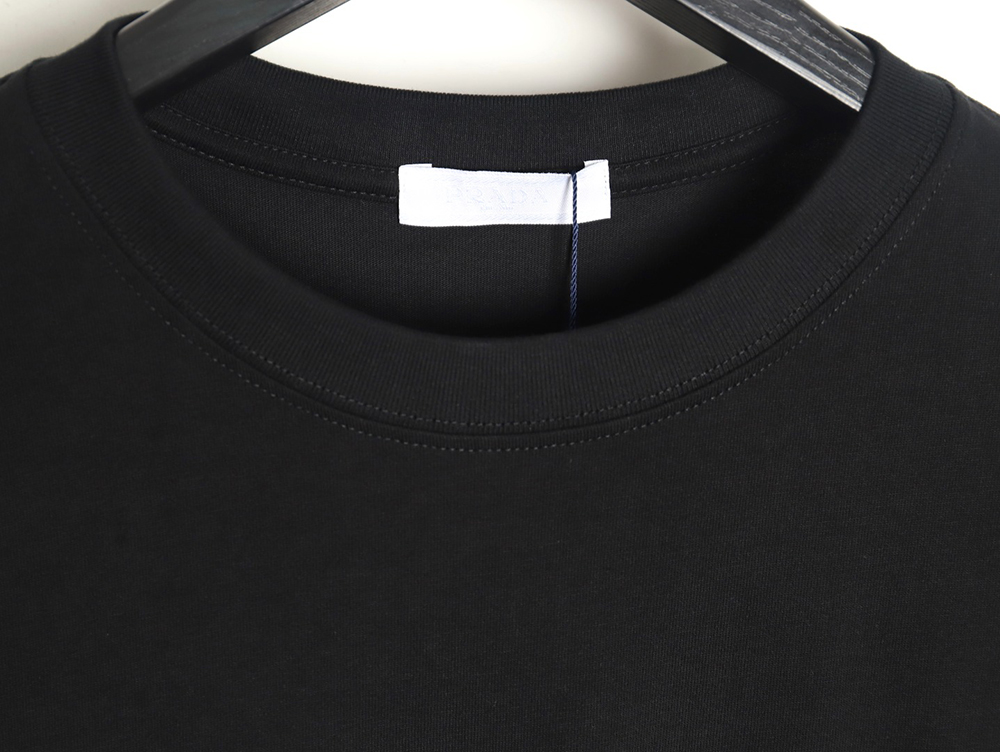 Pra*a 24ss triangle logo printed round neck short sleeves tsk2