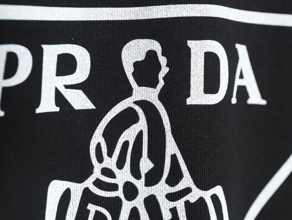 Pra*a 24ss triangle logo printed round neck short sleeves tsk2