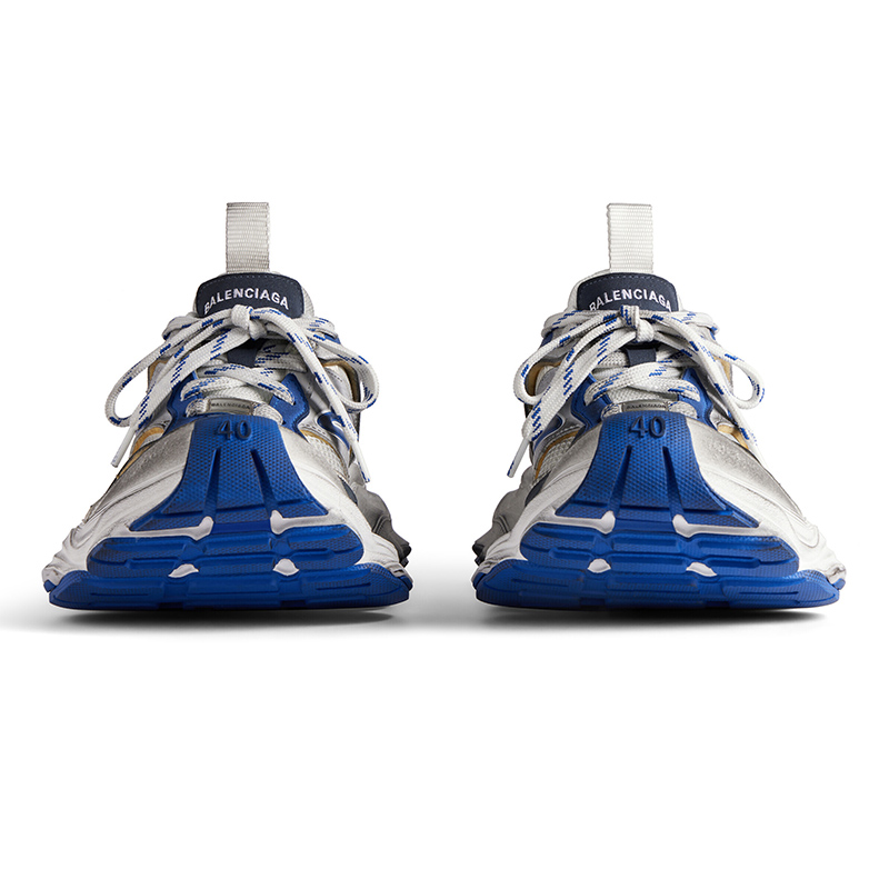 Ba*len*cia*ga cargo sneaker in grey, white and blue