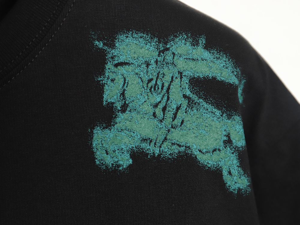 B**rry 24ss shoulder warhorse print short sleeves