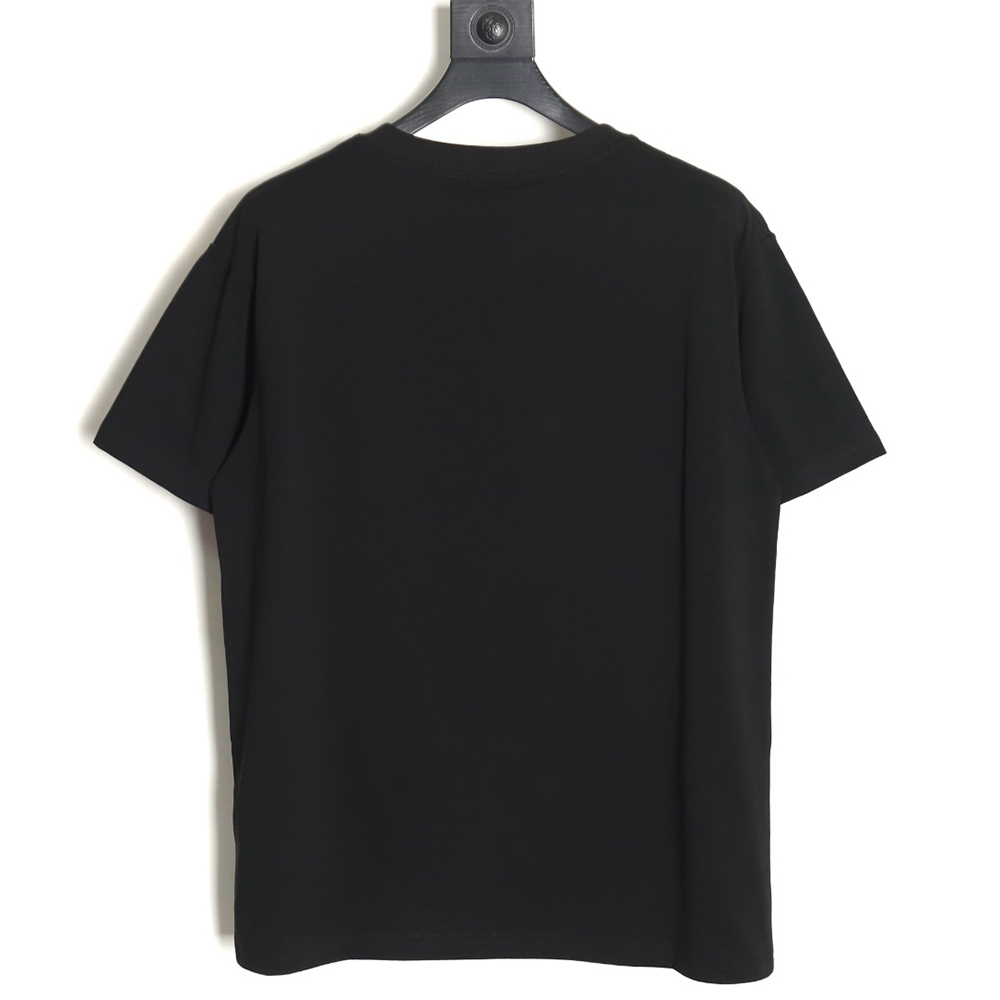 F**di 24ss cursive letter flocking print short sleeve