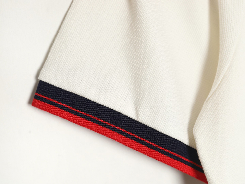 G*u*i double g classic black and red striped polo short sleeve