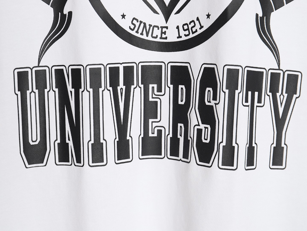G*u*i university crest printed round neck short sleeve t-shirt