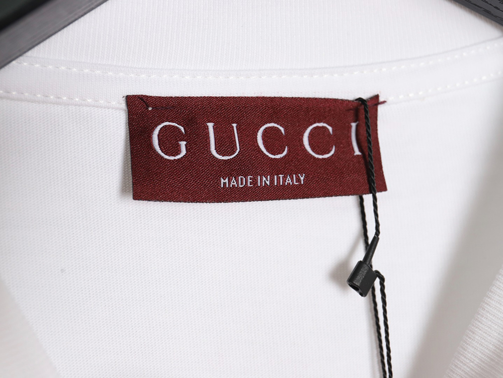 G*u*i university crest printed round neck short sleeve t-shirt