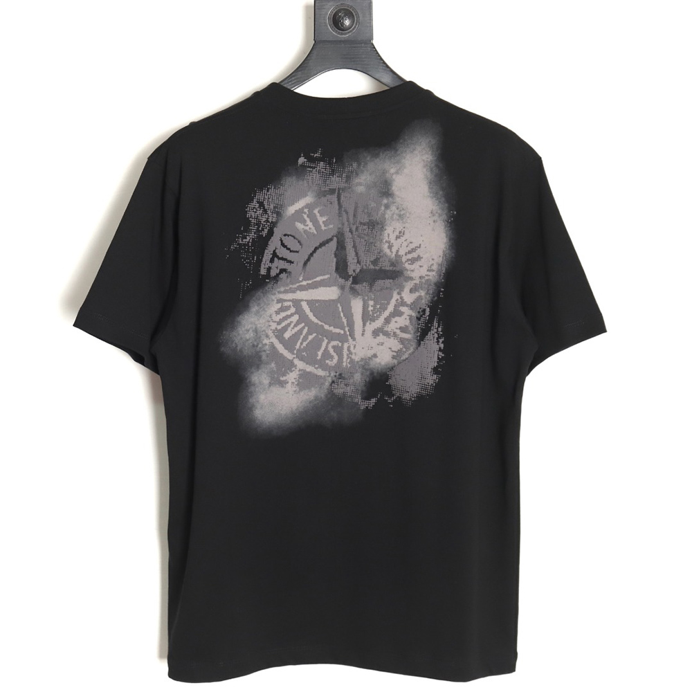 Stone island 23ss dissolving compass print short sleeves